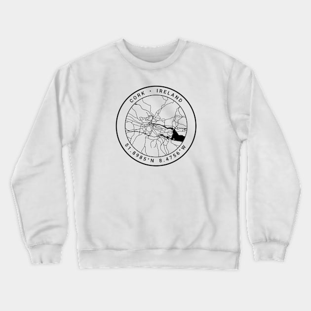 Cork Map Crewneck Sweatshirt by Ryan-Cox